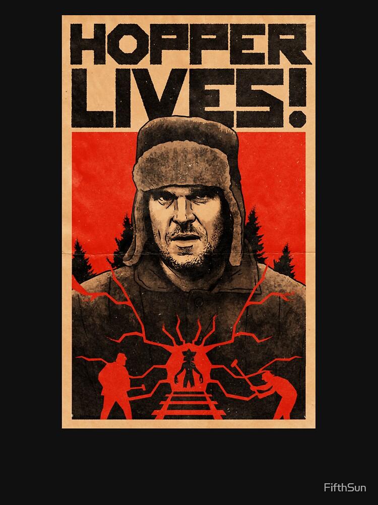 Stranger Things Stranger Things 4 Hopper Lives! Russian Poster Classic Unisex T-Shirt