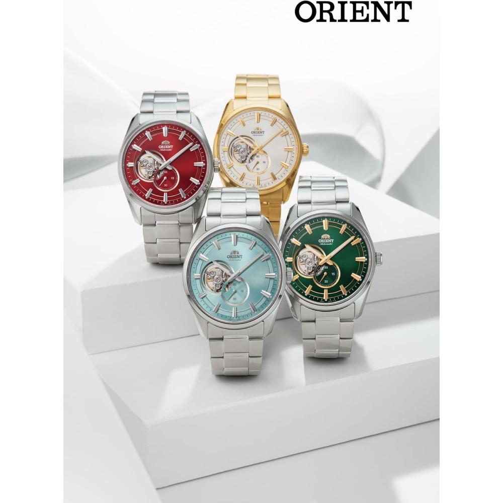 Мужские автоматические часы Orient Contemporary Semi Skeleton Красные Rn Ar0010r