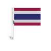 Drapeau Voiture - Thaïlande - 14 X 21 Cm - 20 Pièces - Polyester - Impression Recto/verso