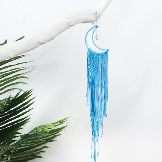 Ловец снов ручной работы Элегантный хлопковый канат Скандинавский ручной работы Звезда Луна Макраме настенные украшения Домашний декор