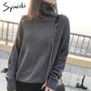 Sexysexy Turtleneck Womens Sweaters Casual Pullovers Solid Long Sleeve Korean Top Knit Sweater Women Winter Plus Size