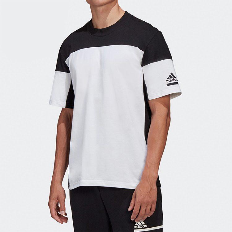 adidas Футболки Мужские Белые С Круглым Вырезом Умеренный Прямой Крой FR7146