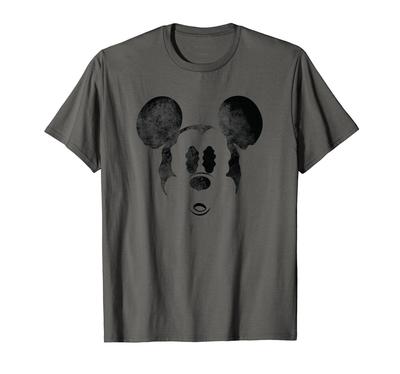 Футболка Disney Микки Маус с жутким, извивающимся дизайном лица. В ретро-стиле.