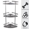 Wall Mount Corner Shelf 3 Layers Triangle Punch Free Hollow Drain Bathroom Shower Shampoo Storage Rack Holder Organizer Bathroom Supplies