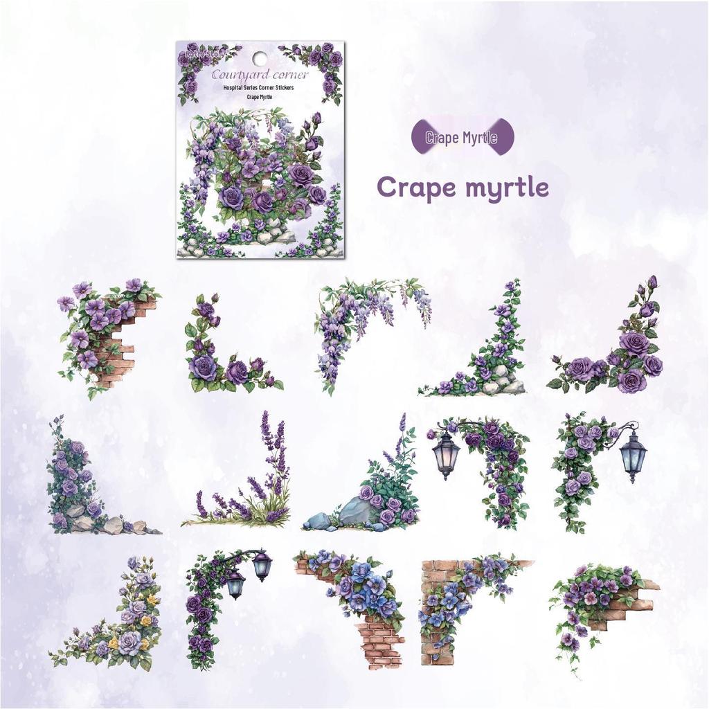 РетроИстория Сделай сам Угловые наклейки с декором из роз