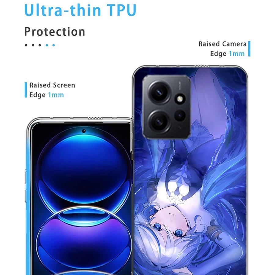 Cute Furina Genshin Impact Phone Case For Redmi Note 14 15 Pro 5G 13 12 Pro Plus 11 11T 11E 11S 10 Pro 10S 9 9S Cover Cell Clear