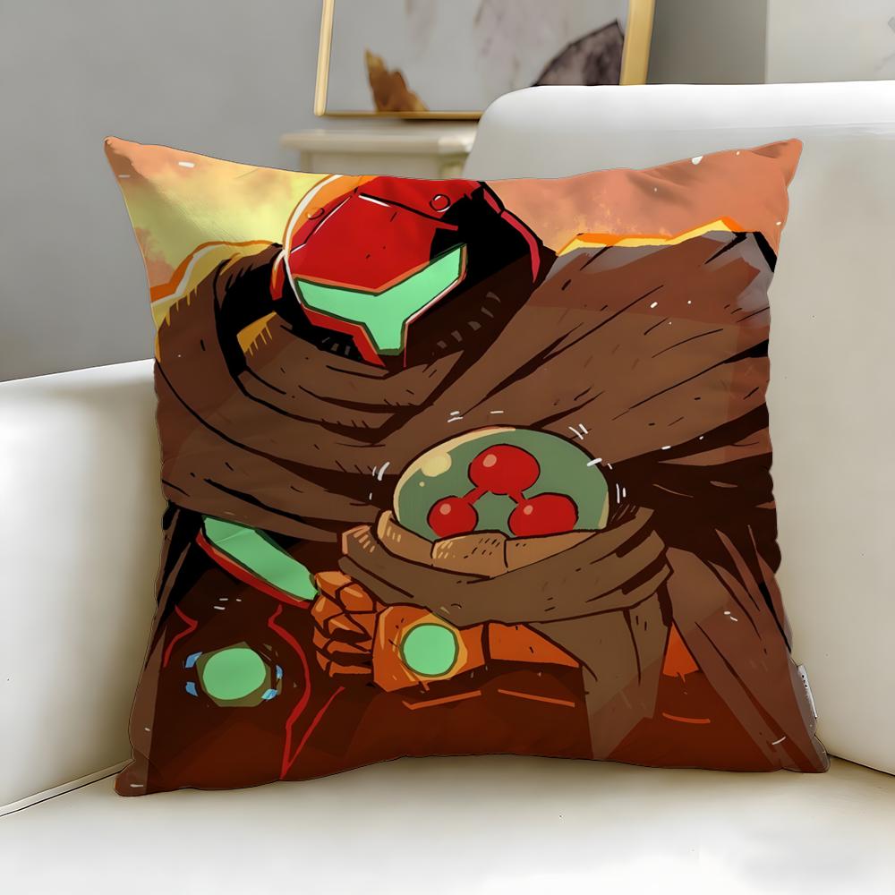 Классическая игра Metroid Наволочка Мягкая и Легко стирающаяся – Универсальная для Дивана, Кровати, Путешествий и Офиса