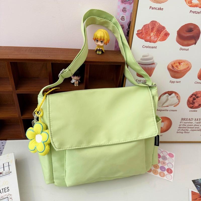Nylon Casual Tote Bag For Students With Zipper Closure And Card Pocket For Daily Use