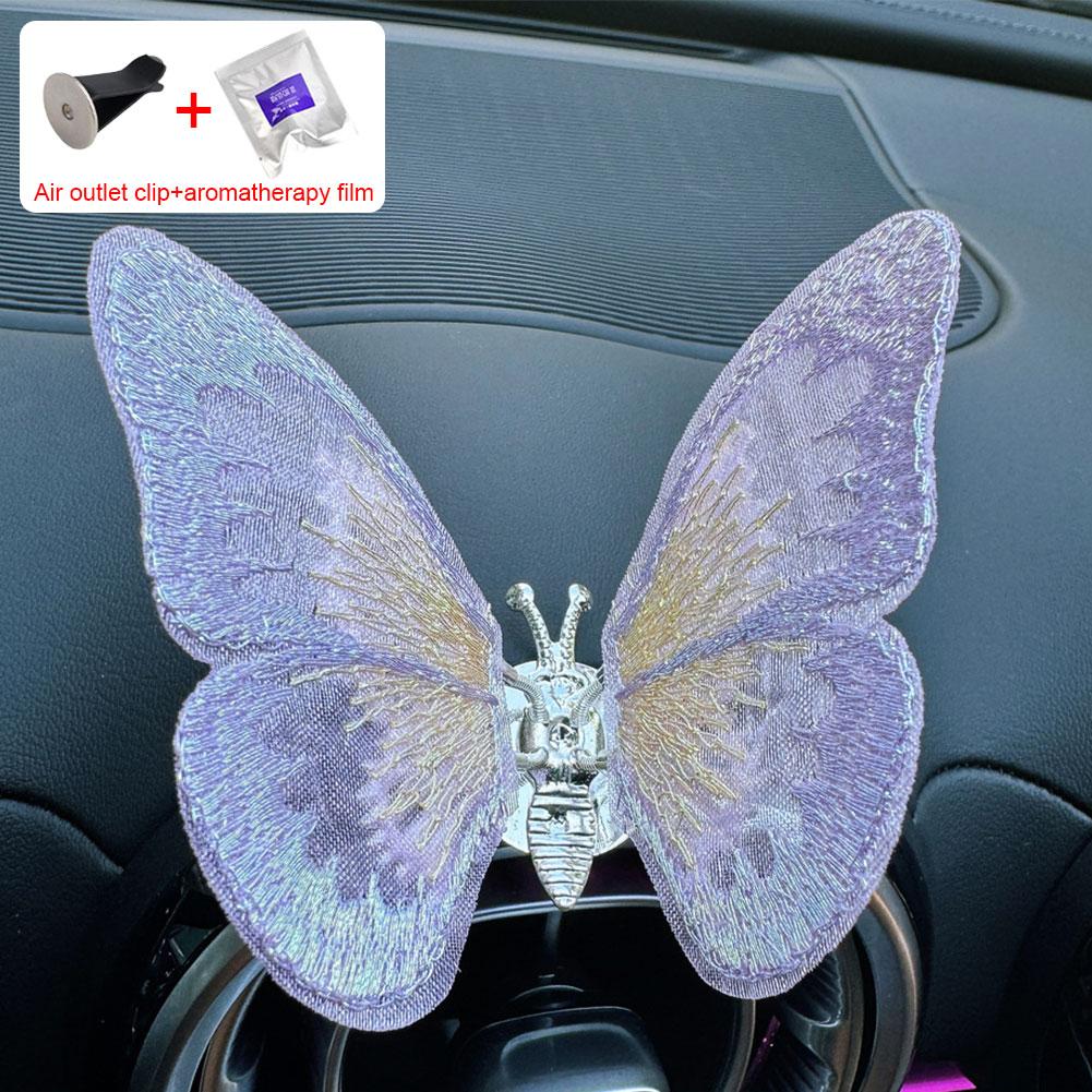 Butterfly Vent Clip Cute Fluttering Butterfly Trinket For Vehicle Center Console Car Refreshing Ornament That Spreads Aroma