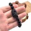 Feng Shui Pixiu Women Attract Wealth Wristband Bracelets Obsidian Stone Beads Good Luck Bangle