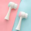 2-In-1 Face Cleansing Brush Double-sided Silicone Soft Bristles Makeup Removal Exfoliating Deep Pore Cleaning Manual Face