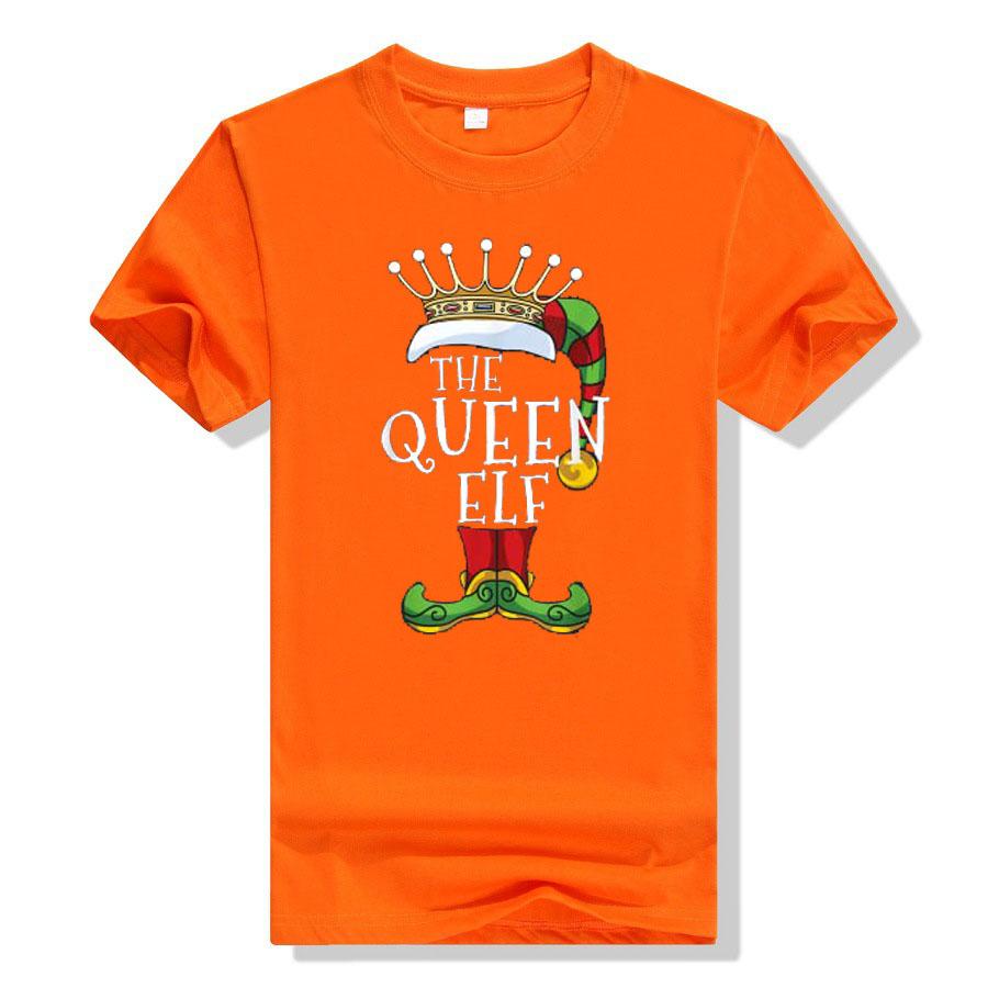 The King Elf The-Queen-Elf Christmas Costume Family Matching Group Xmas Gift Men Women Dad Mom T-Shirt Gifts Graphic Tee Tops
