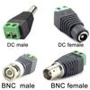 2pcs 12V DC BNC Male Female Connector Coax CAT5 Video Balun Adapter Plug for Led Strip Lights CCTV Camera Accessories
