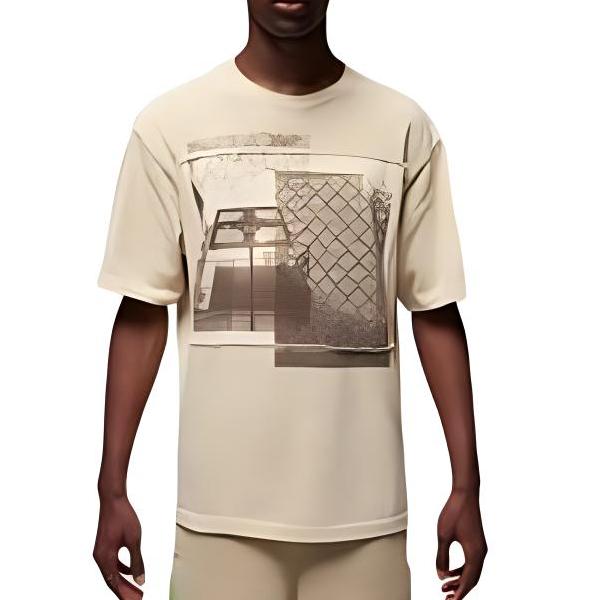 Jordan Футболка X UNION x Bephies Beauty Supply бежевая мужская уличная FD4246-206