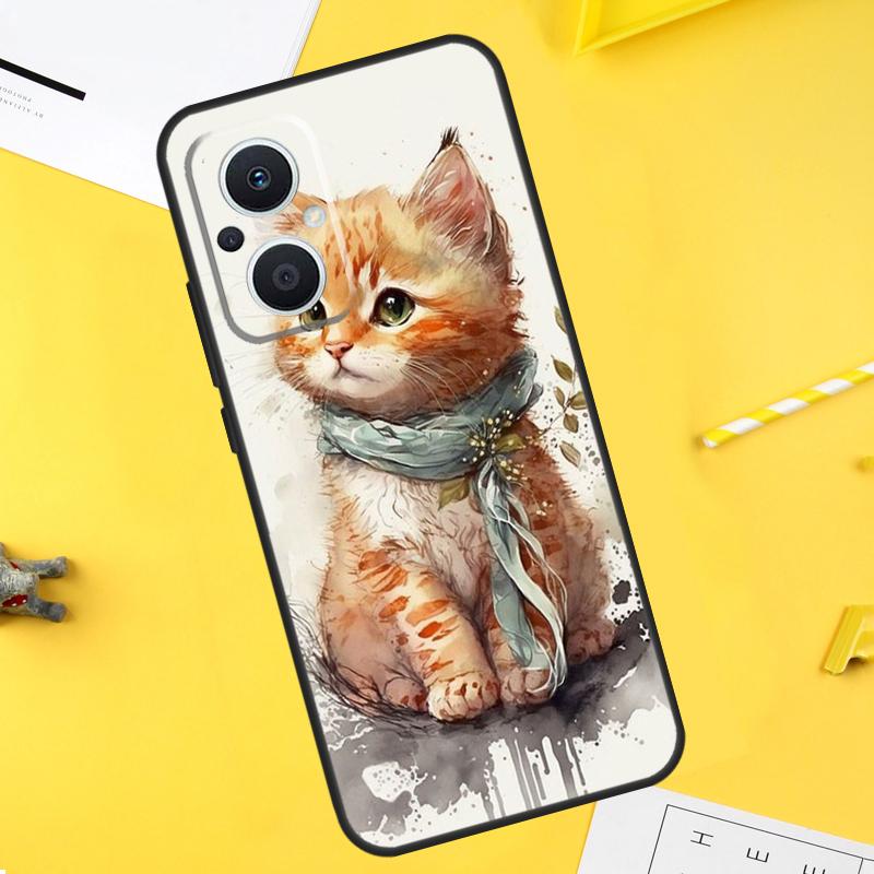 Милые котики в комплекте Чехол для OPPO Reno 14 13 12 11 10 Pro 8T 11F 12F 13F 14F 7 8 Lite OPPO Find X9 X8 X6 X5 Pro