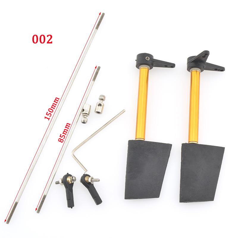Nylon Dual Steering Rudder 28/36/44/52mm +Servo Steering Arm Rod Stopper Ball Head Joint for RC Boat Marine Cruise 1set