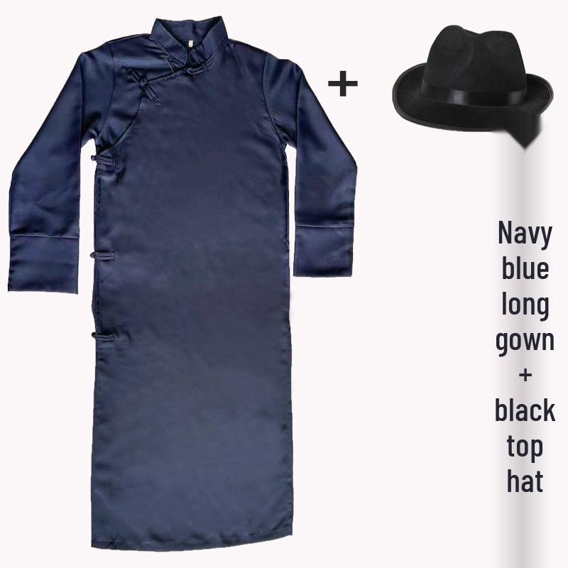 Китайский халат косая застежка традиционный костюм для выступлений