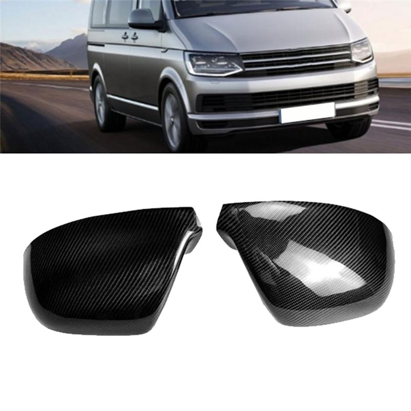 Автомобильная крышка зеркала заднего вида из углеродного волокна для VW Caravelle T6 Multivan T5 2012- Колпачок бокового зеркала-A87Q