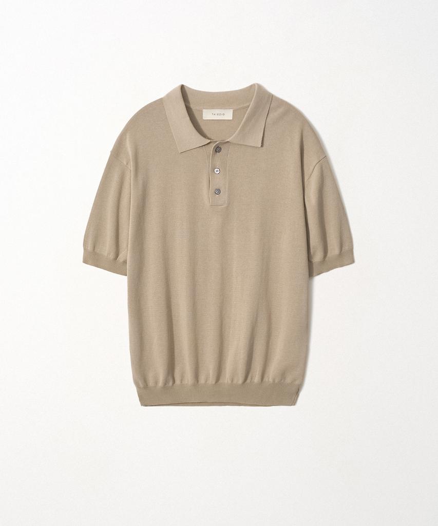 EZIO Basic Linen Collar Knit_Sand Beige