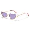 Luxury Brand Designer Triangle Cat Eye Sunglasses Women For Female Vintage Popular Sun Glasses Steampunk Half Frame Eyeglasses