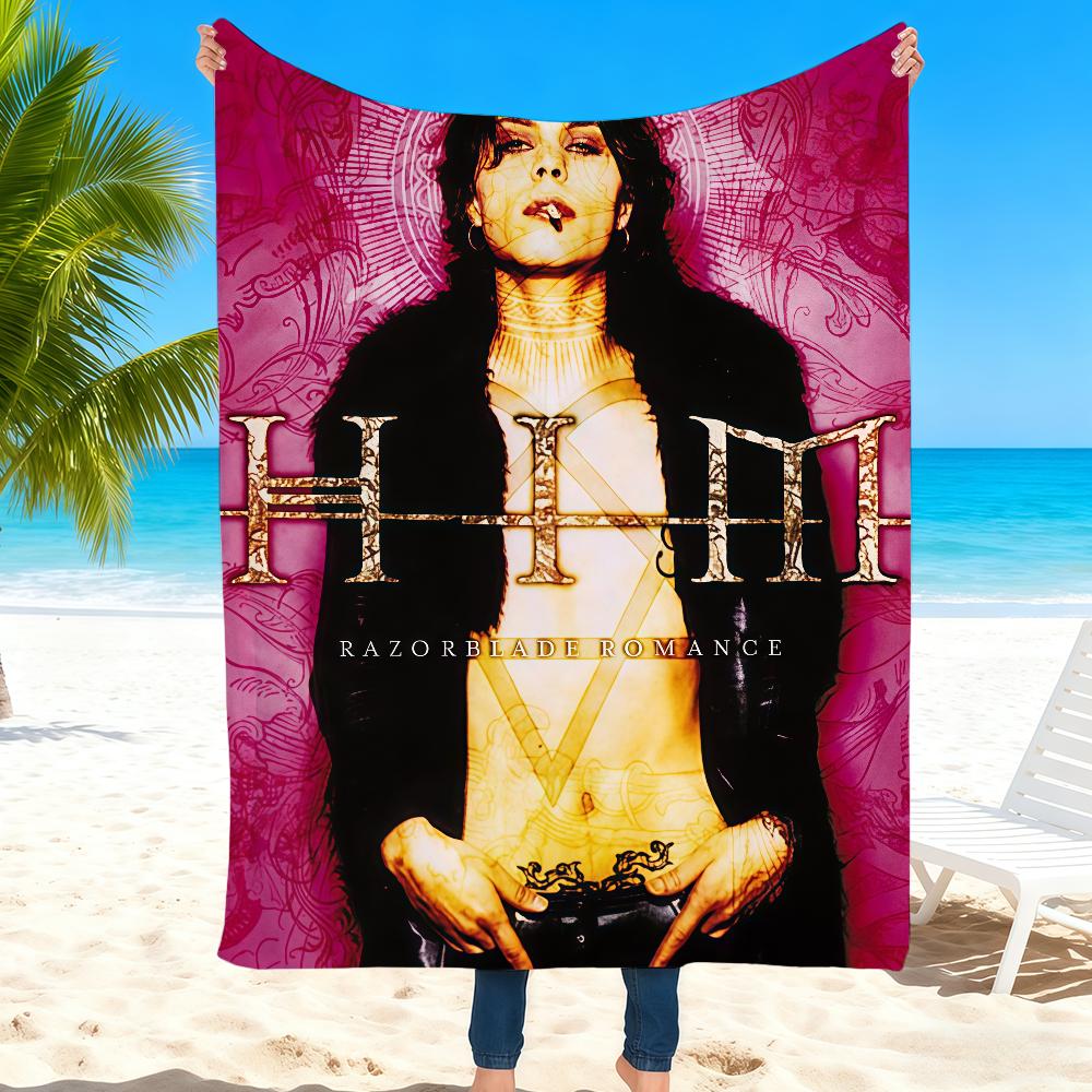 Плед Rock Band H-HIM Heartagram Супер Теплый Уютный Плюшевый Плед Детский Домашний Диван Спальня Подарок