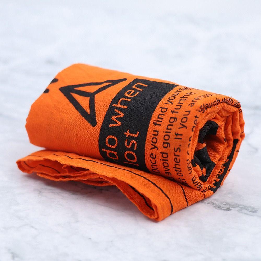 Survival Guide Survival Scarf Square Hiking Scarves Sunscreen Camping Bandana Wilderness