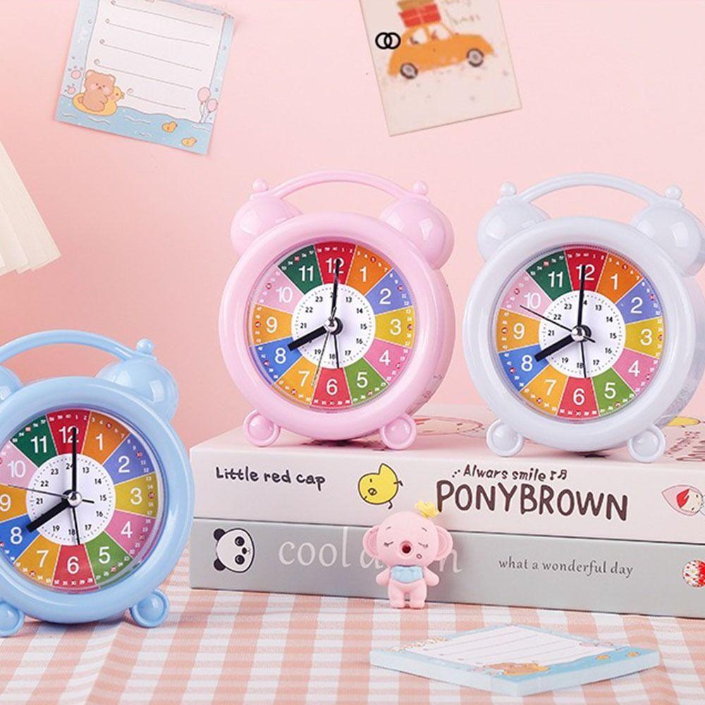 Early Education Children Desktop Clock Silent Table Alarm Clock Bedroom Bedside