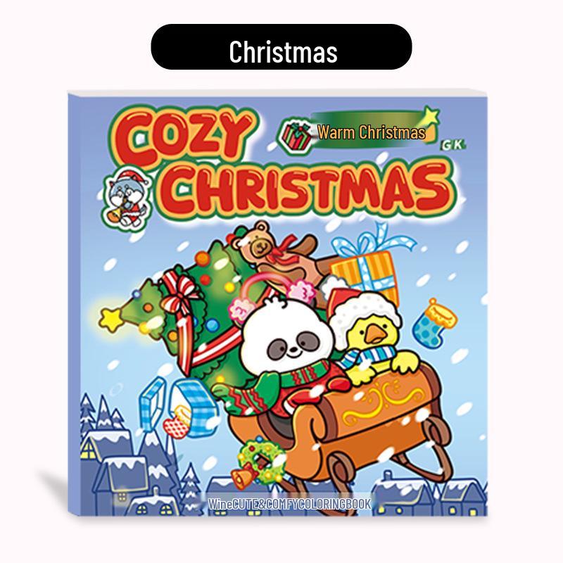 Monster Series Coloring Book: Cartoon-Themed for Elementary Students - Christmas & Halloween