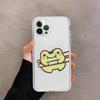 Мультяшный рисунок лягушки Чехол для телефона Для iPhone 15 13 14 Pro Max XS XR 12 11 Pro 13 Mini 6 7 8 Plus Мягкий прозрачный задний чехол