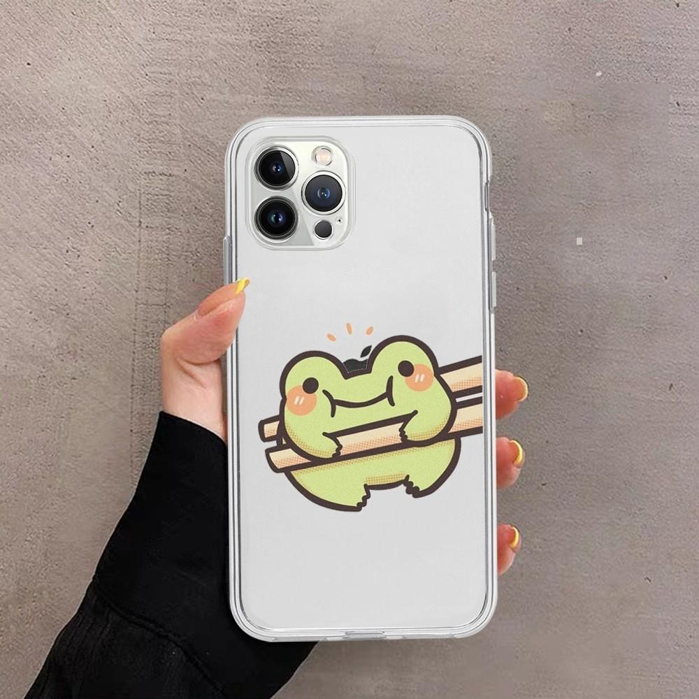 Мультяшный рисунок лягушки Чехол для телефона Для iPhone 15 13 14 Pro Max XS XR 12 11 Pro 13 Mini 6 7 8 Plus Мягкий прозрачный задний чехол