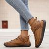 Women's Ankle Boots Soft Soles Comfortable All-matching Outdoor Shoes Mid Top for British Style Retro Anti Slip Workwear Shoes