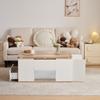 =N625P339133134W Liftable Multifunctional Coffee Table - Top Opens into 2 Tables, Large Capacity, Living Room Furniture, Office Dining Leisure Table
