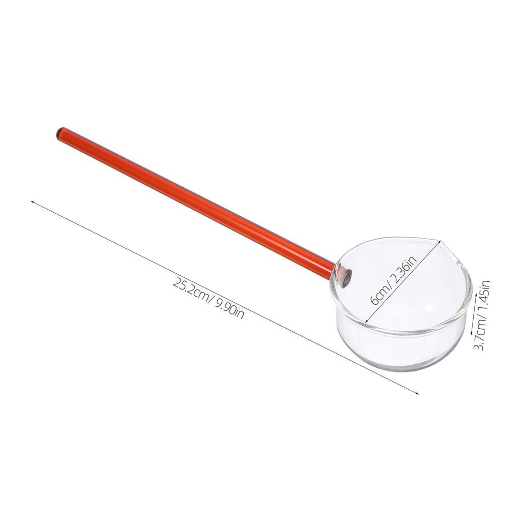 Креативная стеклянная ложка с длинной ручкой для перемешивания и подачи, термостойкая ложка, идеально подходит для латте, капучино, горячего шоколада