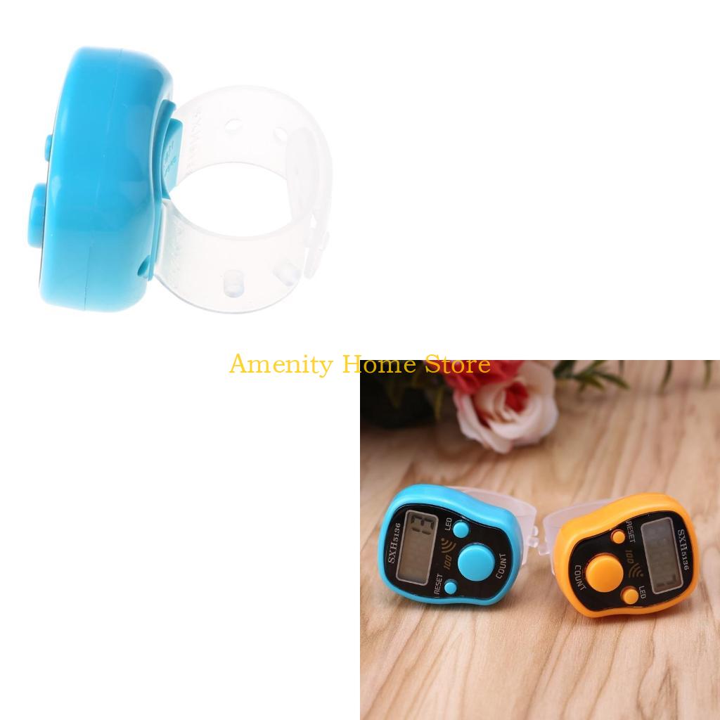 F26C Portable Wrist Digital Electronic Counter with LED Light and Sound Manual Reset Decompression Relaxation Finger Tool