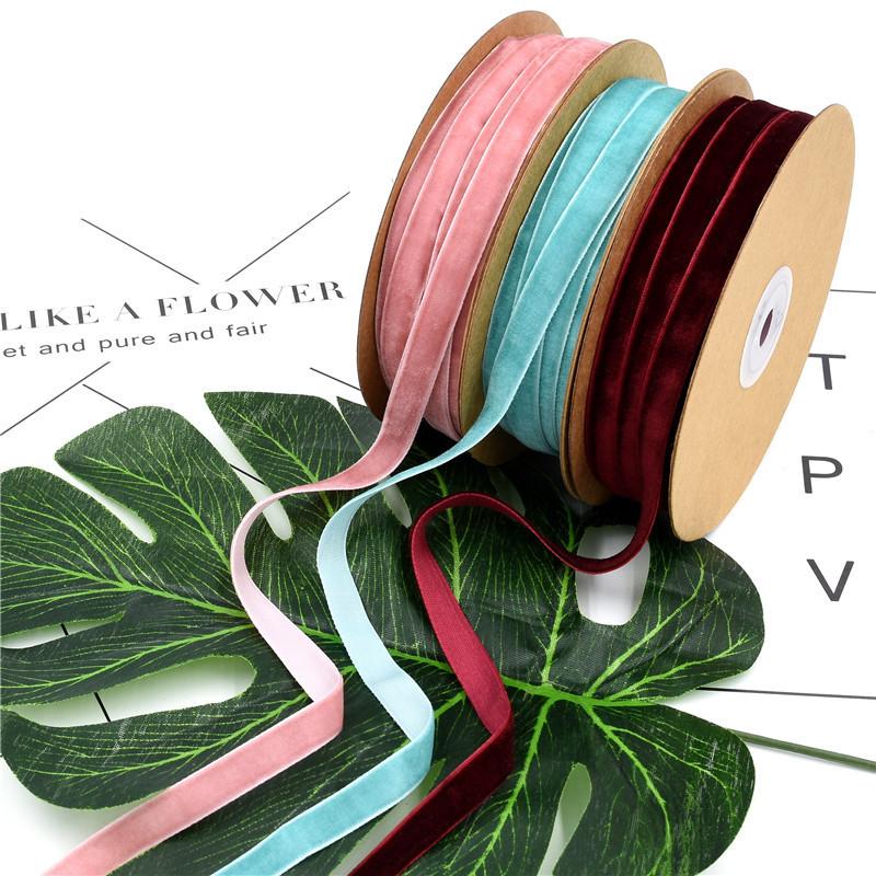 1 см неэластичный односторонний флокированный пояс, домашний текстиль одежда рукоделие бант материал бархатный пояс