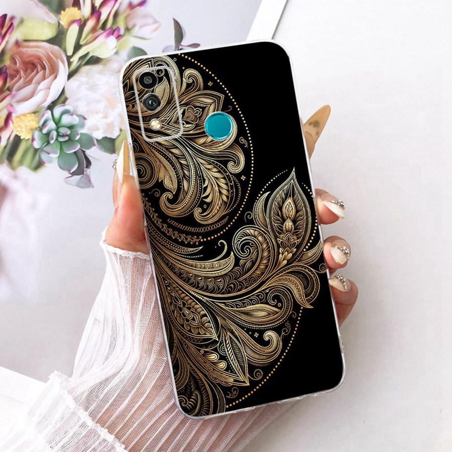 For Honor 9X Lite Phone CaseJSN-L21 JSN-L22 Cover bowknot Painted Clear Soft Silicone Clear Shell honor9Xlite 9 X Lite Funda