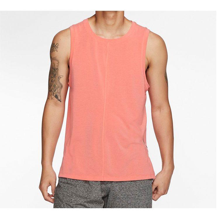 Nike Мужские майки Dri Fit Пепельно-красные с круглым вырезом Умеренный Racerback BV4037-814