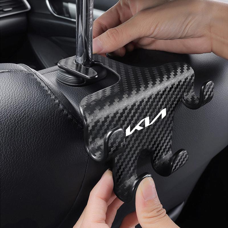 Car Interior Seat Back Hooks Double Hook Storage Accessories For KIA K9 Sportage Niro K5 Carnival EV6 EV9 EV3 K8 Stinger Forte