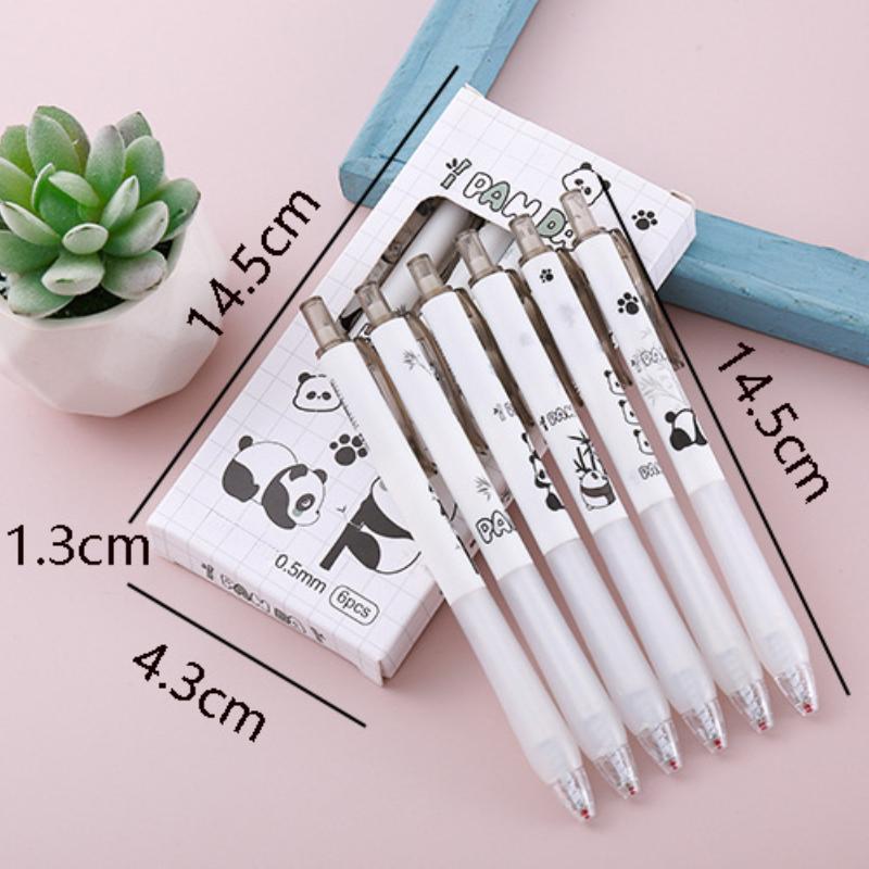 6 PCS Creative Panda Neutral Pen Office Signature Pen Student Writing Pen