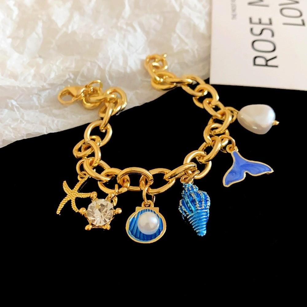 Summer Sea Series Starfish Beaded Bracelet Ornaments Shell Beaded Hand Chain Women