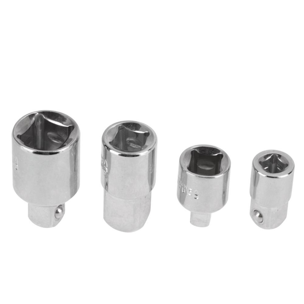 4 PCS Socket Adapter Set 1/4" 3/8" 1/2" Drive Ratchet Adapter Reducer Set Automotive Maintenance