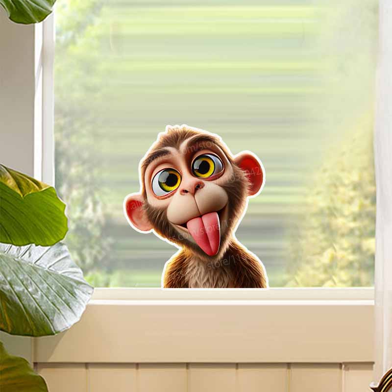Funny Monkey Vinyl Decal Waterproof Self-Adhesive Car Bumper Sticker Rear Window Laptop Auto Parts HE234