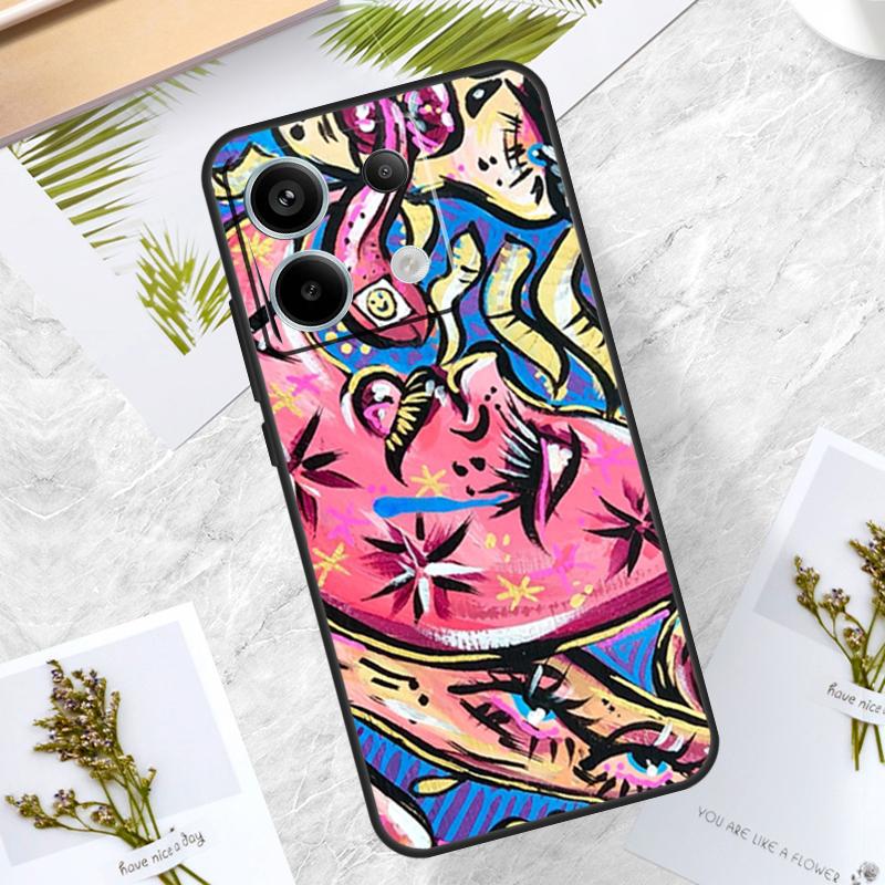 Indie Kids Aesthetic Hippie Acid Trip Case For Xiaomi Redmi Note 13 Pro 14 12 11 10 15 Pro Plus Redmi 15C 10C 12C 13C 14C Cover