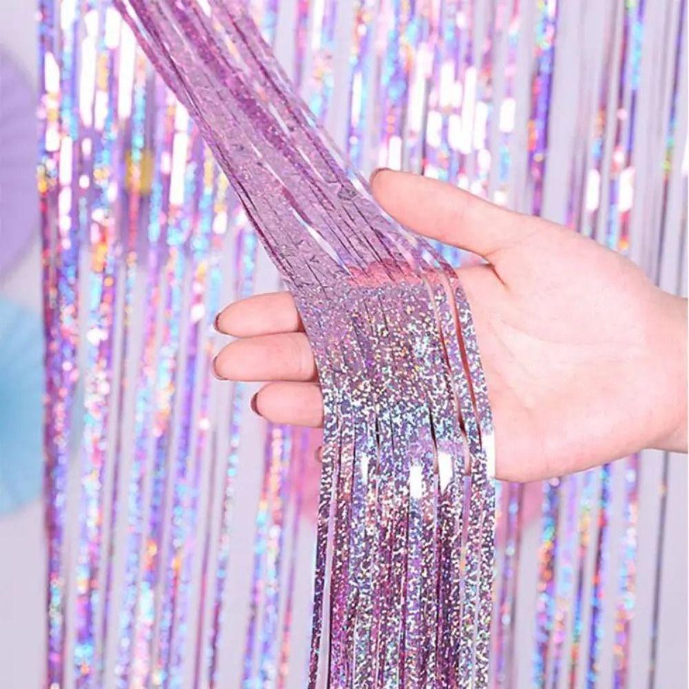 Glitter Tassel Curtain Shimmer Backdrop Decorations  for Baby Shower Birthday Wedding Party