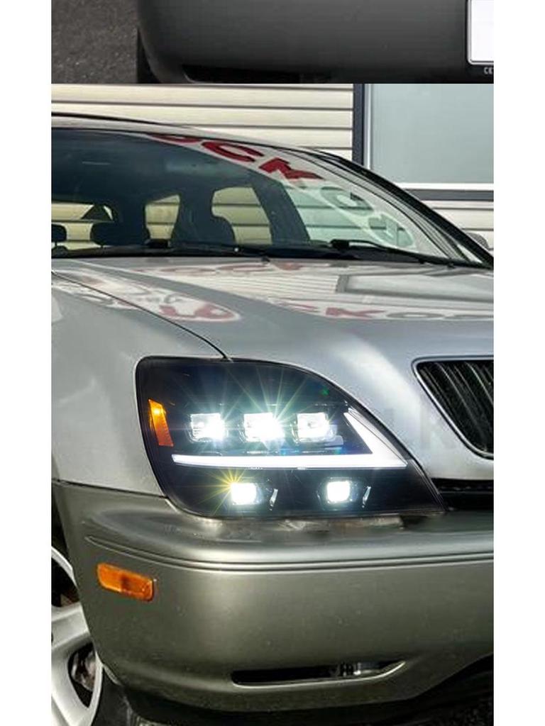 Светодиодные Прожекторные Фары для Lexus RX 98-03 с Дневными Ходовыми Огнями и Последовательными Поворотниками
