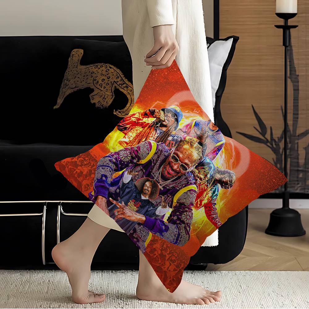 HipHop Rapper SSnoop DDogg Decorative Room Aesthetics Pillow Case Home Decor Bedroom Sofa Bed Couch Pillow Cover 45x45