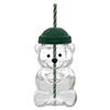 2Pcs Bear Shaped Tumbler with Lid & Straw Cute Leak-Proof Cup for Kids Adults Plastic Cold Drink Cup for Smoothie And Iced Coffee