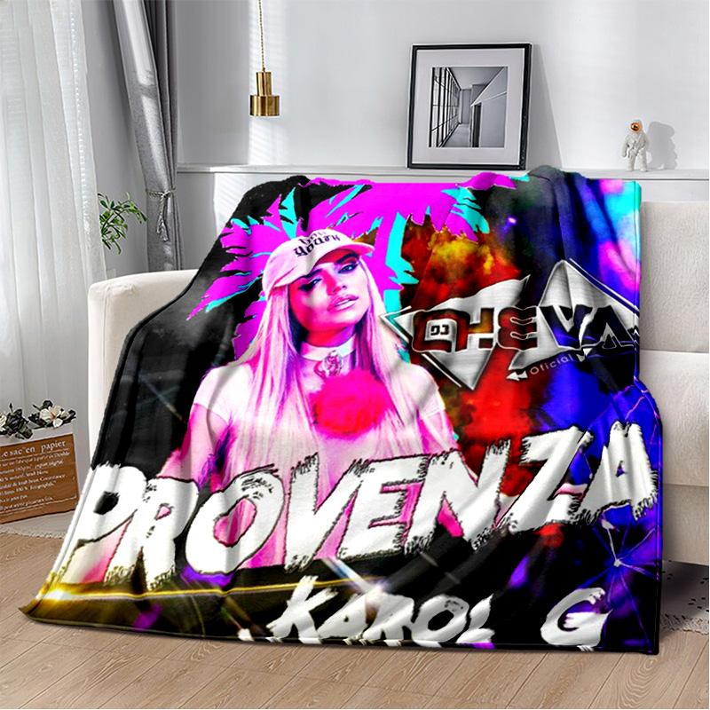 Одеяло Karol G Singer HD с 3D печатью, мягкое одеяло для дома, спальни, кровати, дивана, пикника, путешествия, офиса, чехол для отдыха, детское одеяло