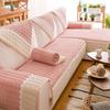 Europe Solid Color Sofa Cover Armrest Towel Cotton Linen Couch Cover Splicing Fabric L-shape Non-slip Four Seasons Slipcovers
