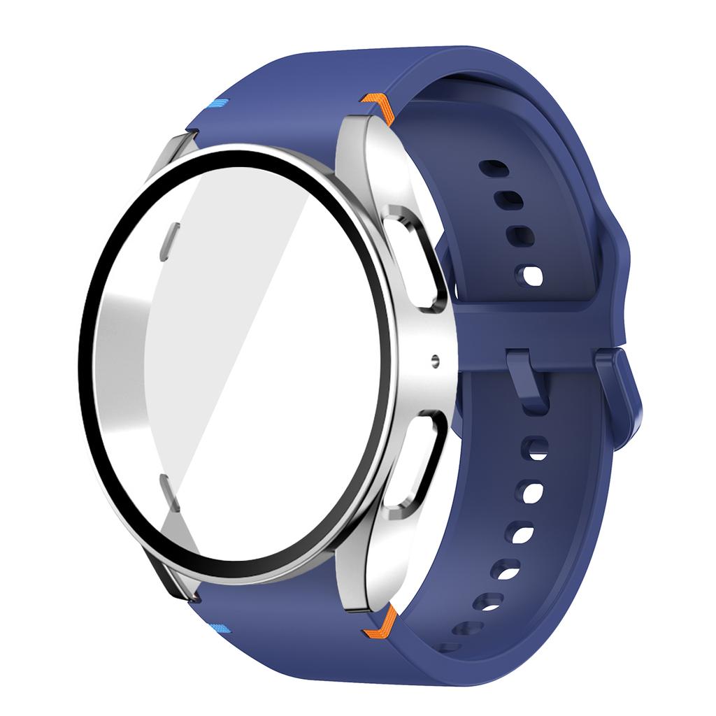 Silicone Strap for Samsung Watch 7 6 5 4 40mm 44mm 5Pro 45mm Band With Case Screen Protector Bumper cover for Wrist Accessories